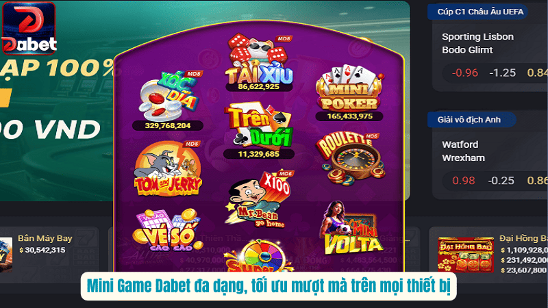 Dabet Mini Game – Trải Nghiệm Cược Nhanh Thắng Lớn Mỗi Ngày